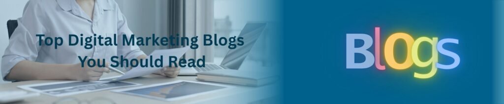 Illustration showing digital marketing blogs and tutorials in Bangalore