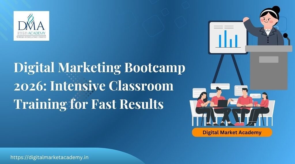 Participants collaborating during an intensive Digital Marketing Bootcamp 2026 focused on real-world campaign execution.