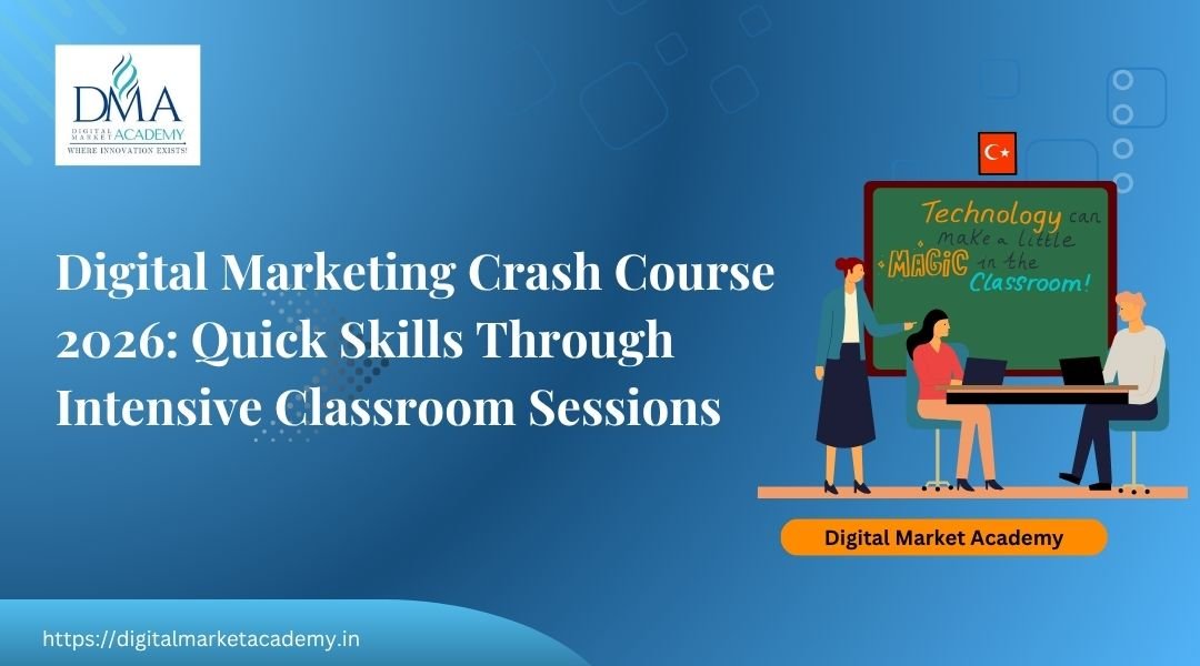 Students attending a digital marketing crash course 2026 session focused on AI-driven marketing tools and strategies.