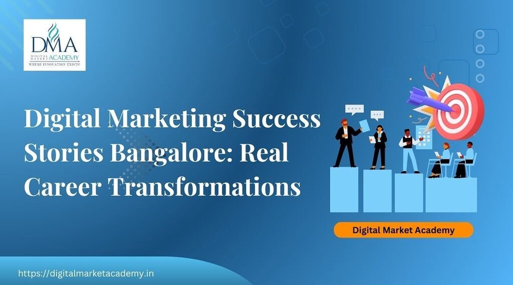 Digital Marketing Success Stories Bangalore: Professionals showcasing career transformations after training.