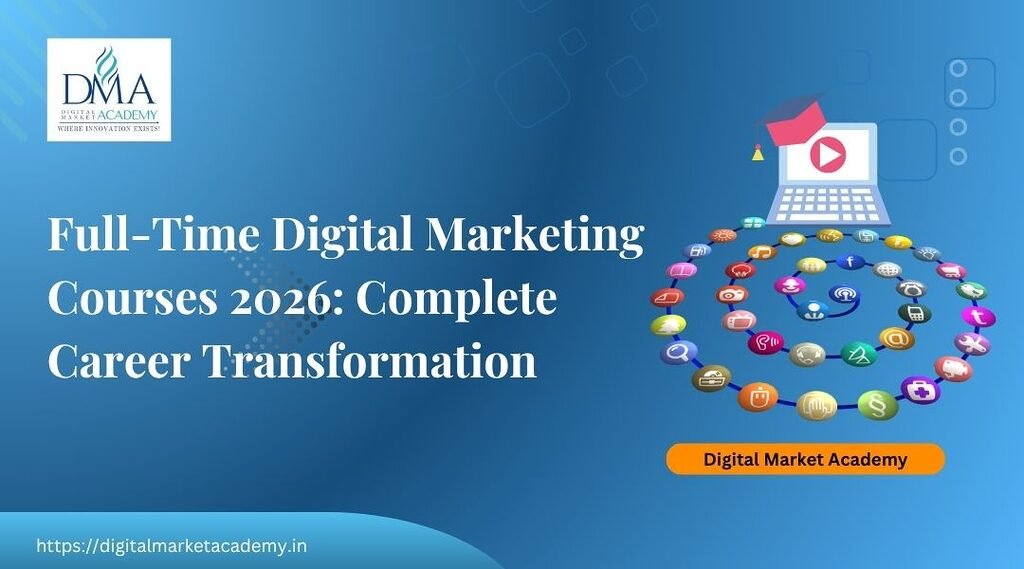 Full-Time Digital Marketing Courses 2026: Complete Career Transformation 1 Students participating in full-time digital marketing courses 2026 with comprehensive classroom training and live project work.
