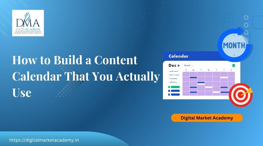 How to build a content calendar guide by Digital Market Academy