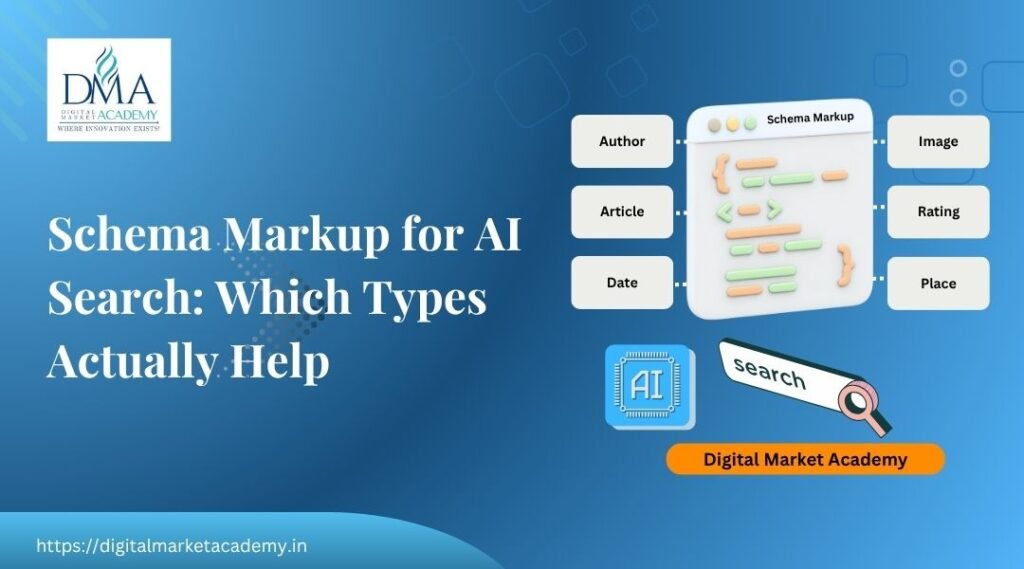 Schema markup for AI search guide by Digital Market Academy