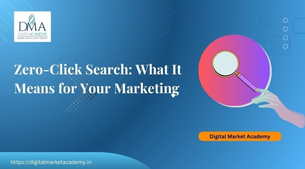 Zero-click search explained for marketers by Digital Market Academy